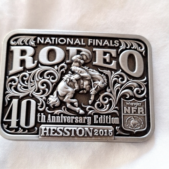 Hesston Accessories - #ADH Hesston 2015 40th anniversary National Finals Rodeo Wrangler NFR buckle